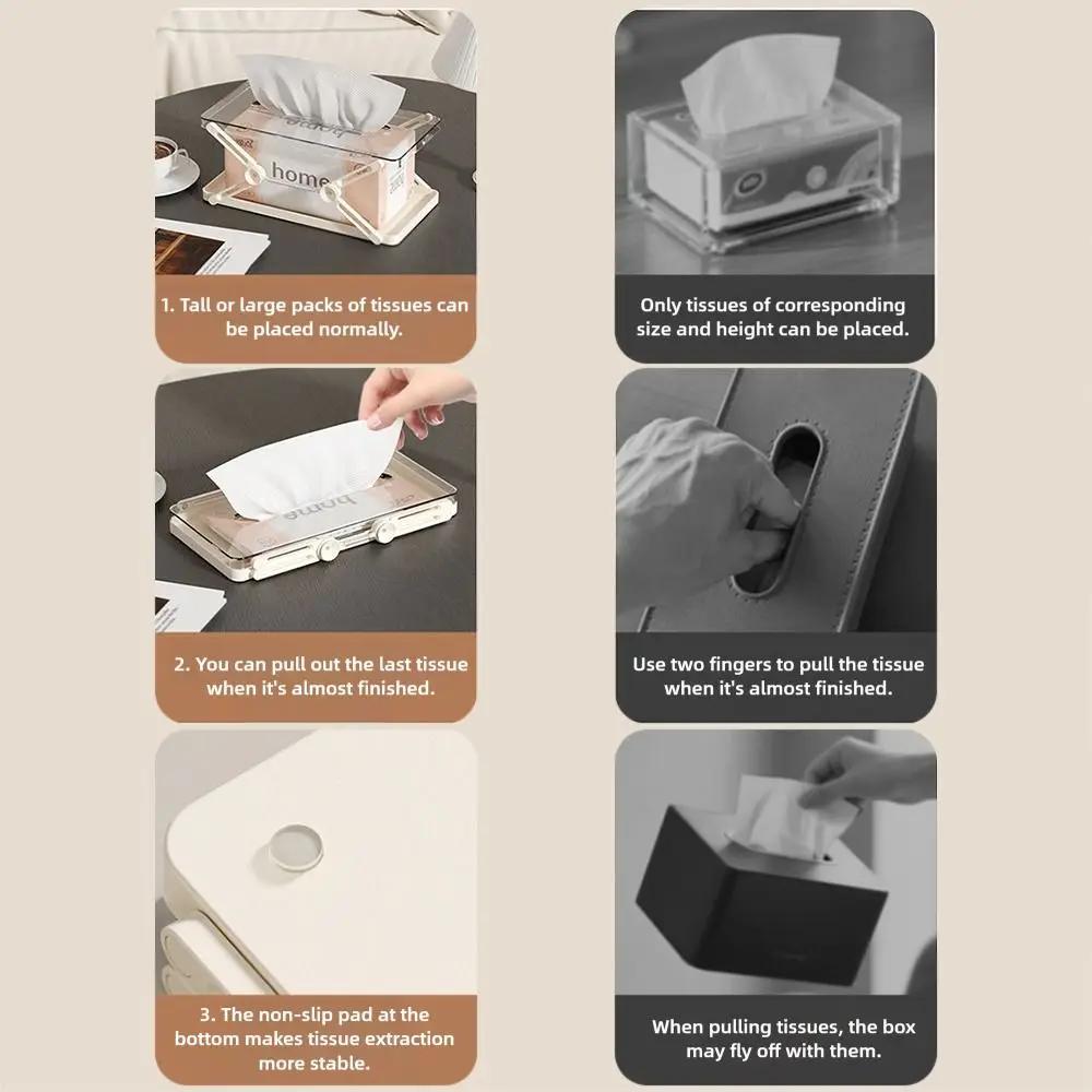 Gifts Liftable Spring-loaded Tissue Box Foldable Large-capacity Creative Household Tissue Boxs Portable Tissue Tool
