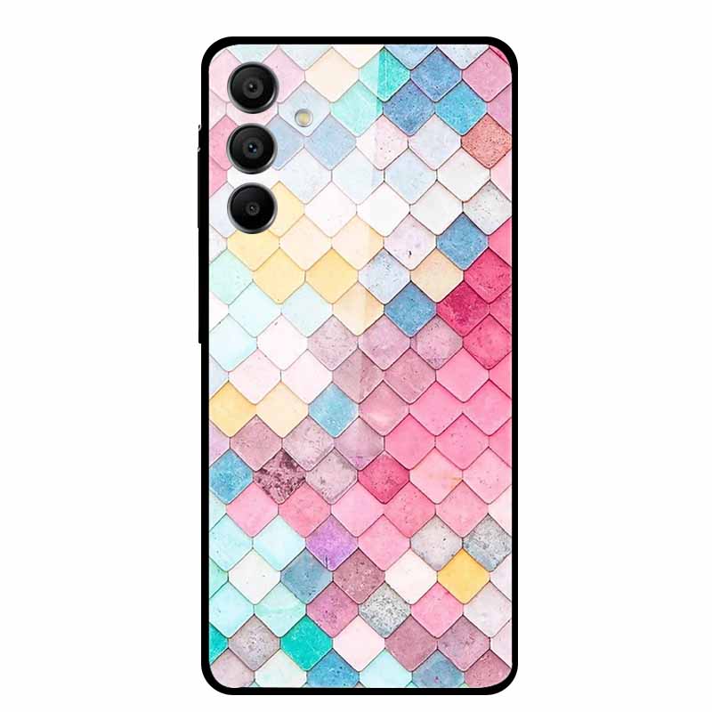 For Samsung Galaxy A16 Case Hard Tempered Glass Cover Colourful Back Shield Bumper for Samsung A 16 5G SM-A166B Protector Funda