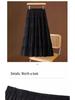 2025 High-End Summer Women's Fairy Lace Pleated Midi Skirt with Large Swing.