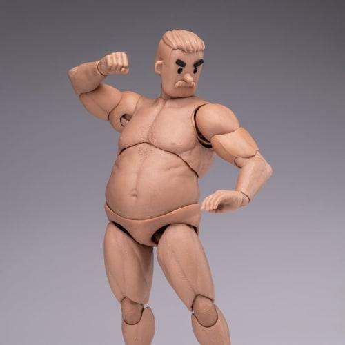 HiPlay NOTTAA 1/12 Scale Middle-Aged Square Head Body with Detachable Neck, NT-03 Male Seamless Action Figure Body, Super Articulated