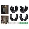 Closet Rod Holder Set with Sturdy Flange for Hanging Wardrobe And Shower Curtain Rods