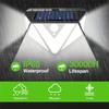 1Pc 166LED Outdoor Solar Wall Lights Street Lights Super Bright 3 Modes Solar Motion Security Lights For Garden Yard Outside SMD