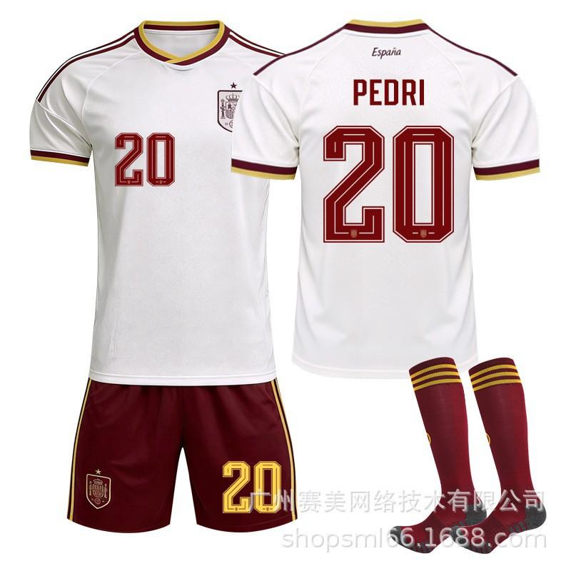 World Cup Spain Away No. 19 Yamal Football Jersey 17 Williams Meijia Mpedri