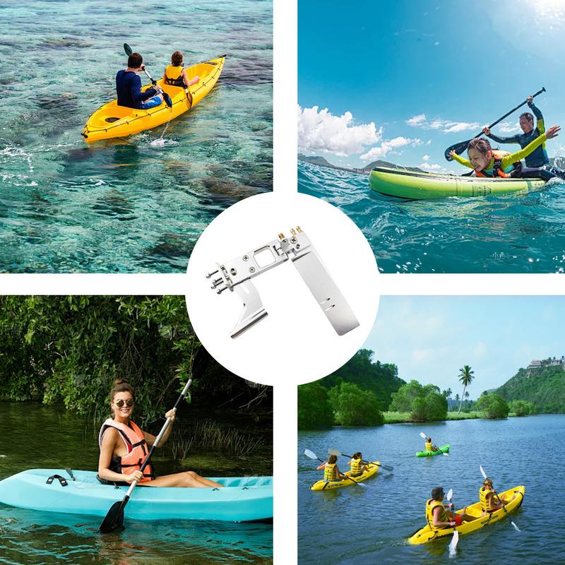 Boat Rudder For Trolling Motor 4.33in Marine Paddle Rudder Parts With 0.15in Shaft Bracket Catamaran CAT Water Absorber Rudder