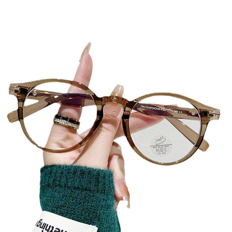 Retro Round Small Frame Myopia Glasses Frame Literary Glasses Frame Female Anti-Blue Light Glasses Male