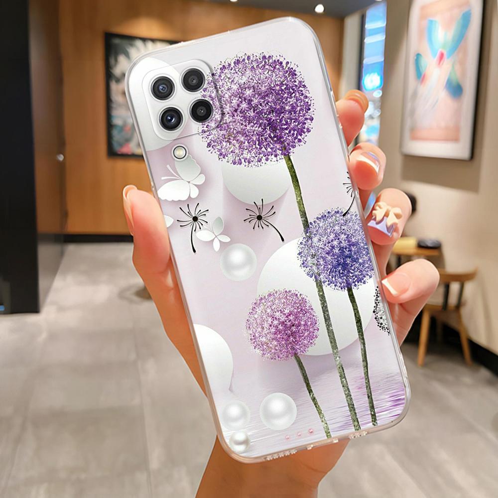 Phone Case for Samsung A12 Cases Fashion Butterfly Soft Clear Silicone Back Cover For Galaxy A12 4G 5G Funda Protection Bumper