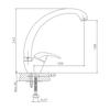 Hot and Cold Zinc Alloy Kitchen Basin Faucet Big Bend Mixed Water Wash Faucet