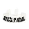 Heart-to-Heart Best Friends Embroidered Bracelet with Tassel