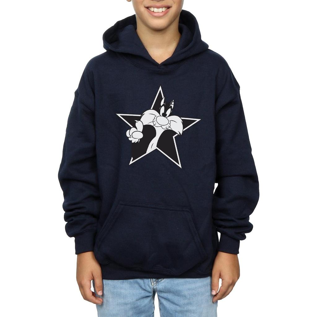 Looney Tunes Boys Sylvester Mono Star Hoodie