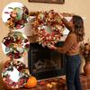 Fall Wreaths For Front Door Autumn Leaves Wreaths Orange Berry Halloween Decorations For Outside Indoor Use Kitchen Cabinet