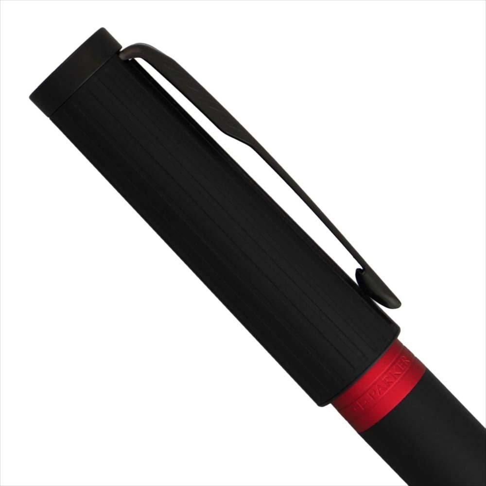 PARKER Ingenuity 5th Slim Deep Black with Red Original Fine Luxury Writing Instrument Pen, BT, Refill, Black, Nib, 1975834jp,