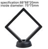 2 Stück Münzrahmen Penny 90*90mm Dekoration Schwarzer Kunststoff 3D Schwebende Displayhalter Box Quadratischer Schutz Schmuck