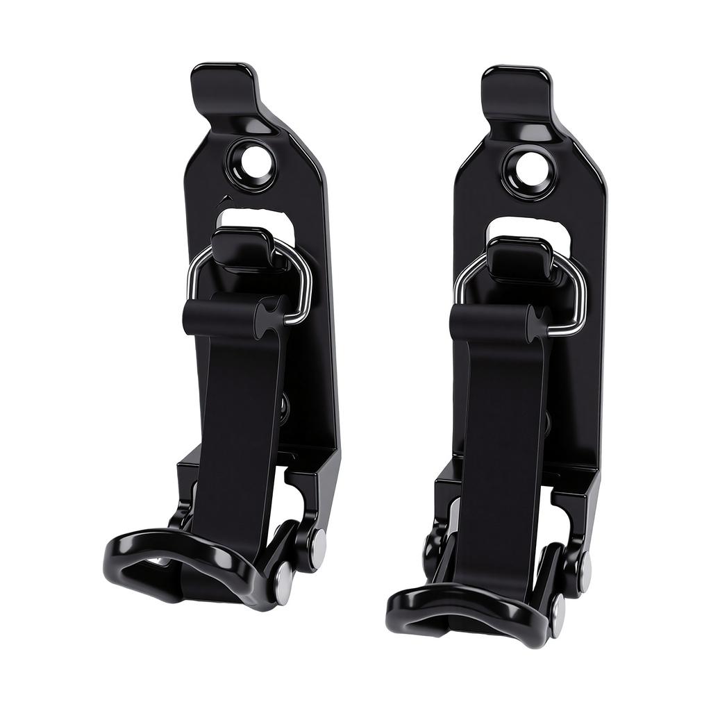 Kit di montaggio per pala in metallo e gomma resistente, 2 pezzi, con sgancio rapido, porta attrezzi per camion, fuoristrada, nero