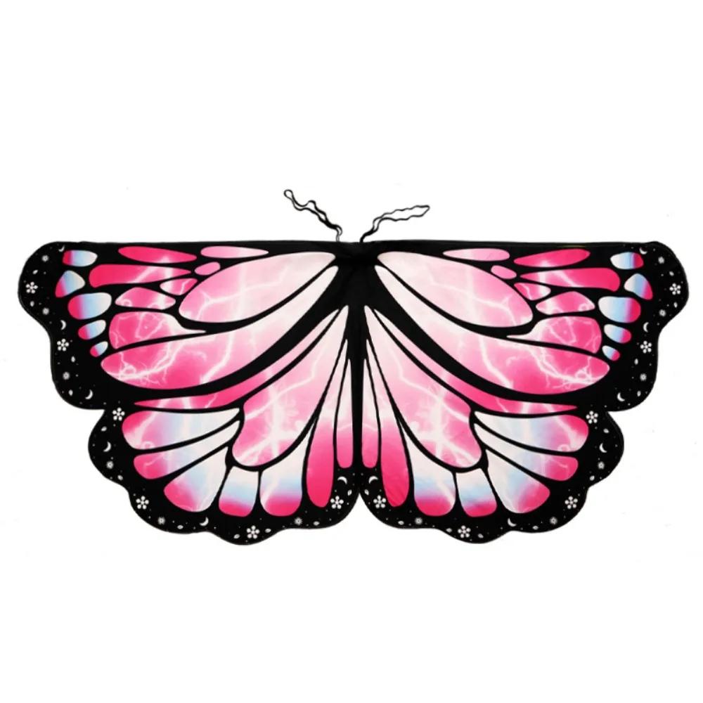 Cute Chiffon Butterfly Cape Dressing Up Costume Butterfly Wings Shawl Party Props Wing Cloak Kids