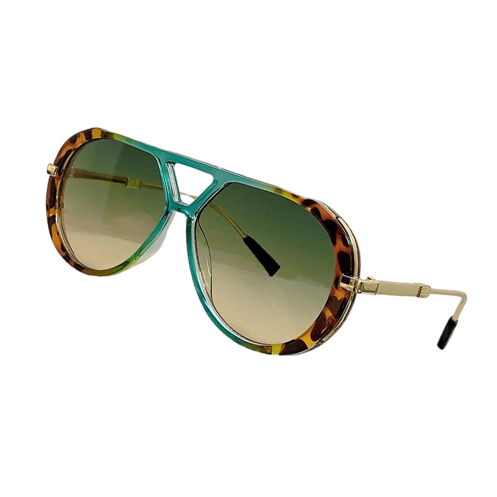 

Popular Gradient Lens Sunglasses with Leopard Print Frame Double Bar Structure Comfortable Wear For Women Teens Girl 2