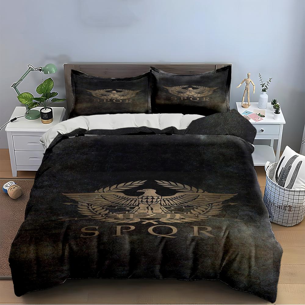 Roman Eagle SPQR Bedding Set Bedding set (1 duvet cover, 2 pillowcases, duvet not included)