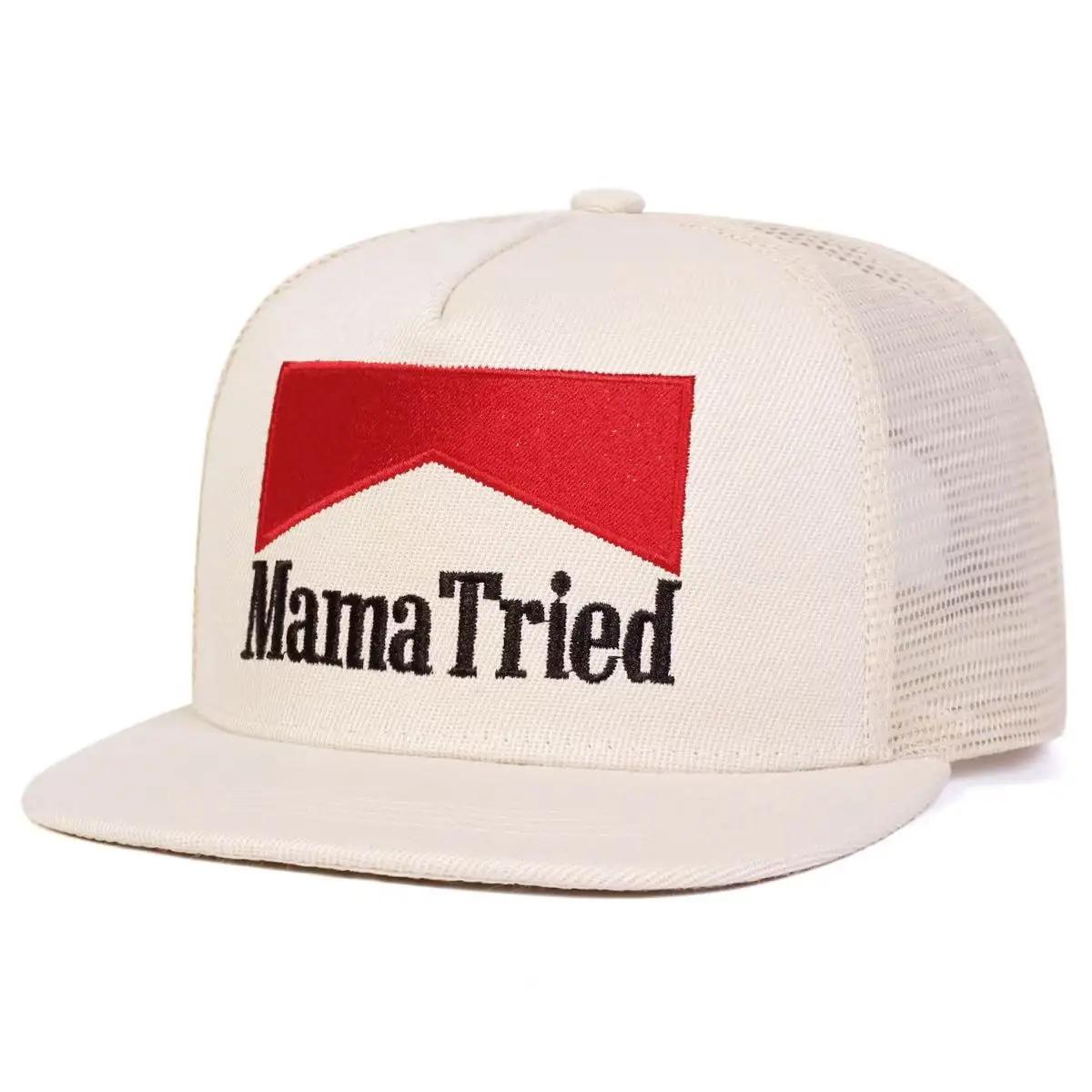 

Унисекс Шляпы-сетки Хип-Хоп с вышивкой Mama Tried Весна Лето Уличные Регулируемые Повседневные Бейсболки Кепки-тракеры Шляпа от солнца