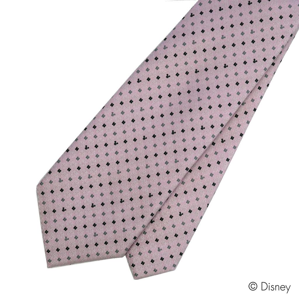 Disney Mitsumaru Silhouette Micro Pattern Tie D50034 One Size Fits Perfect for Business or Casual Perfect as a Gift Pink, Most, Wear,