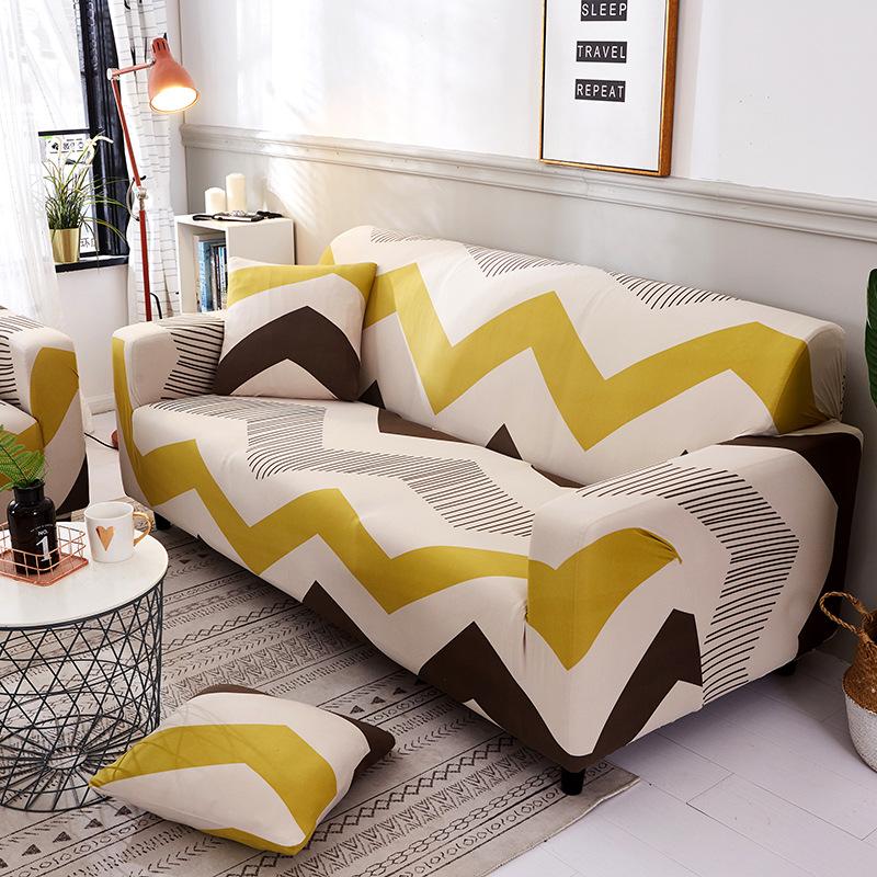 Sofa Cover 1PCS All-inclusive, Elastic Dustproof Sofa Cover, Chaise Longue Combination, Four-season Universal Sofa Cover, Towel