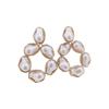 Silbernadel Retro Perlen Geometrische Ohrstecker - Übertriebene High-End Mode für Damen