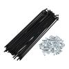 A ABSOPRO Bicycle Wheel Spokes 12G 170mm Carbon Steel Black
