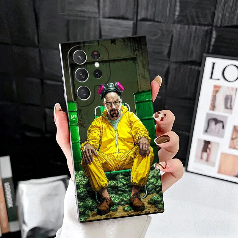 Breaking Bads Heisenberg Soft Phone Case for Samsung Galaxy S26 S25 Edge S24 Ultra S23 Plus S22 S21 FE S20 Black Cover Back Shel