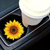 2pcs Sunflower Car Coasters - Fit 2.75" Cup Holders, Non-Slip & Easy Install, Perfect for Cars, SUVs, Trucks - Stylish Auto Interior Accessory