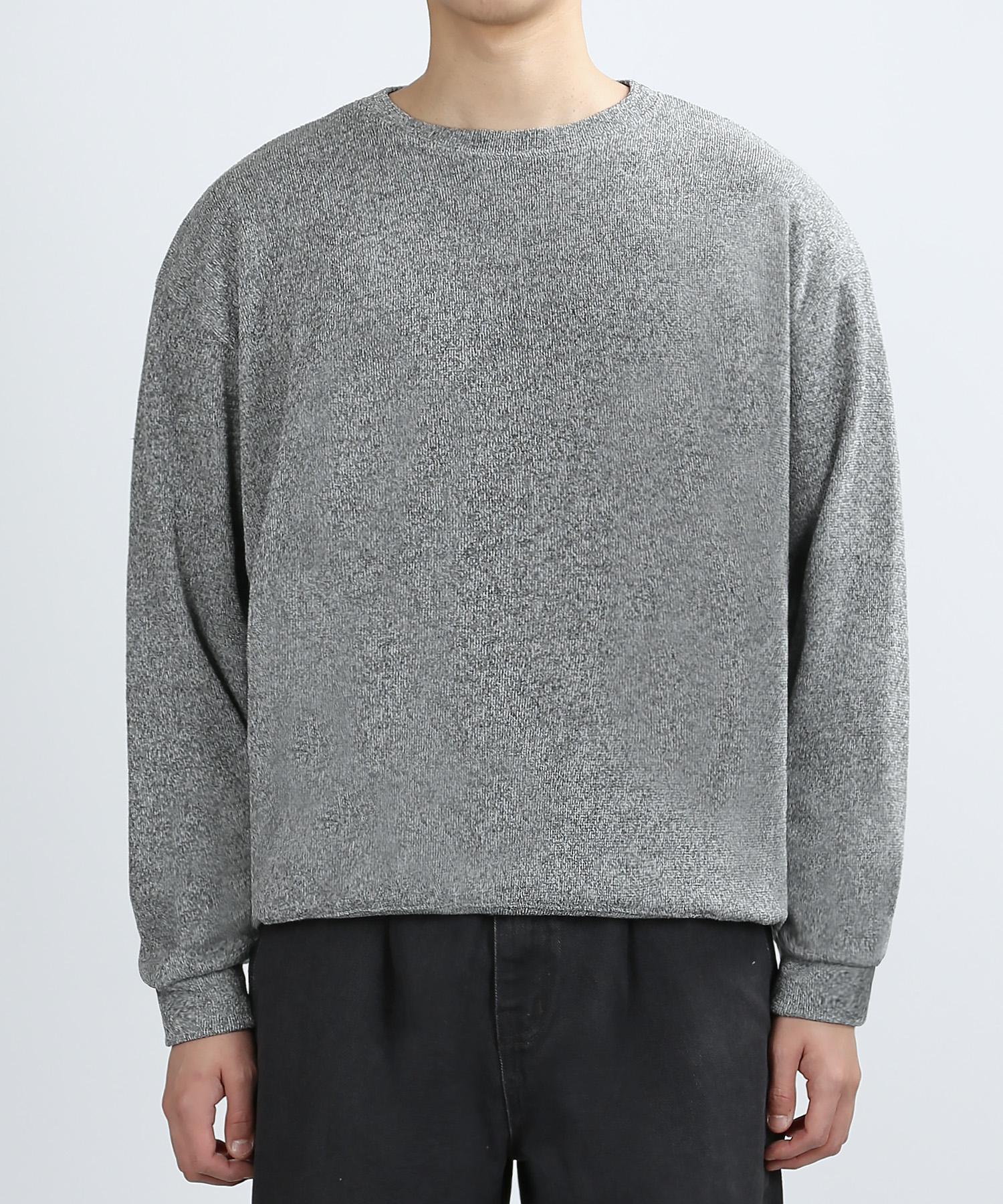 Berry Vein Terry Comfort Sweat Knit (Gray) S