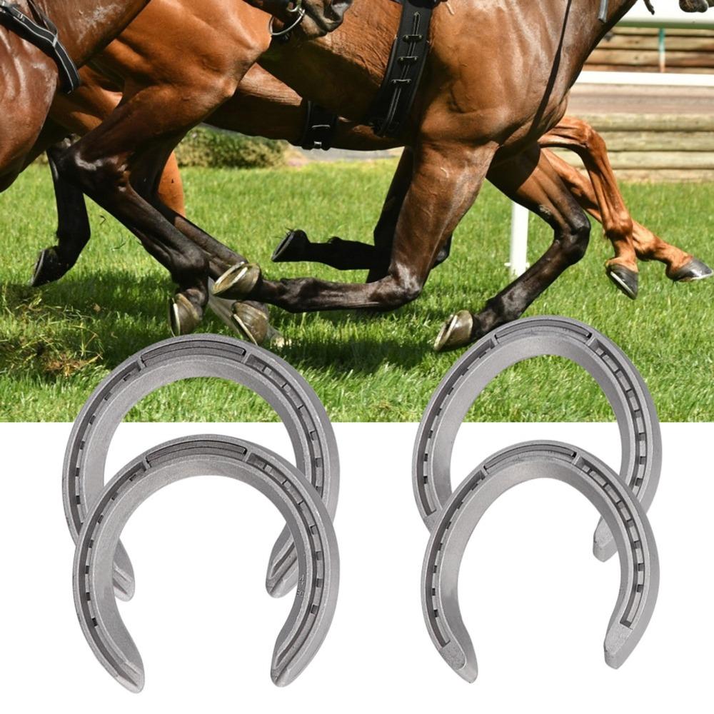 4Pcs Set Durable Horse Riding Equipment Sturdy Horseshoe Kit Hard Ground Walking