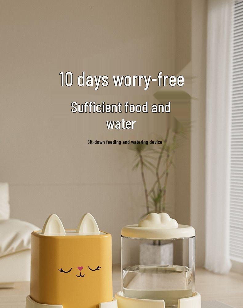 Automatic Pet Feeder and Water Bowl for Cats and Dogs