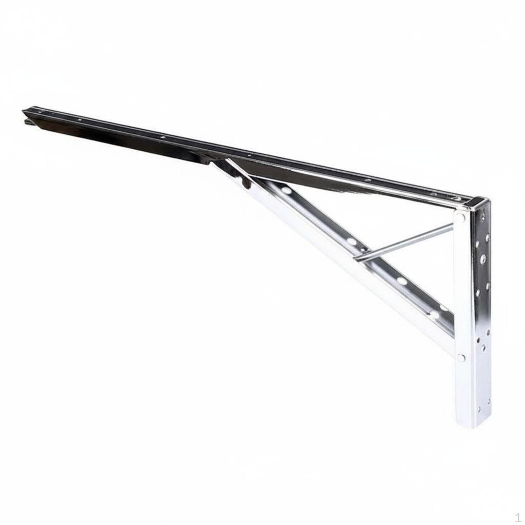 Spring Loaded Shelf Support Bracket SpaceSaving Reinforced Folding Heavy Duty Triangle