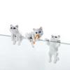 3Pcs Cat Ornaments Landscape Cat Crafts Cute Cat Fish Tank Sculptures Small and Cute