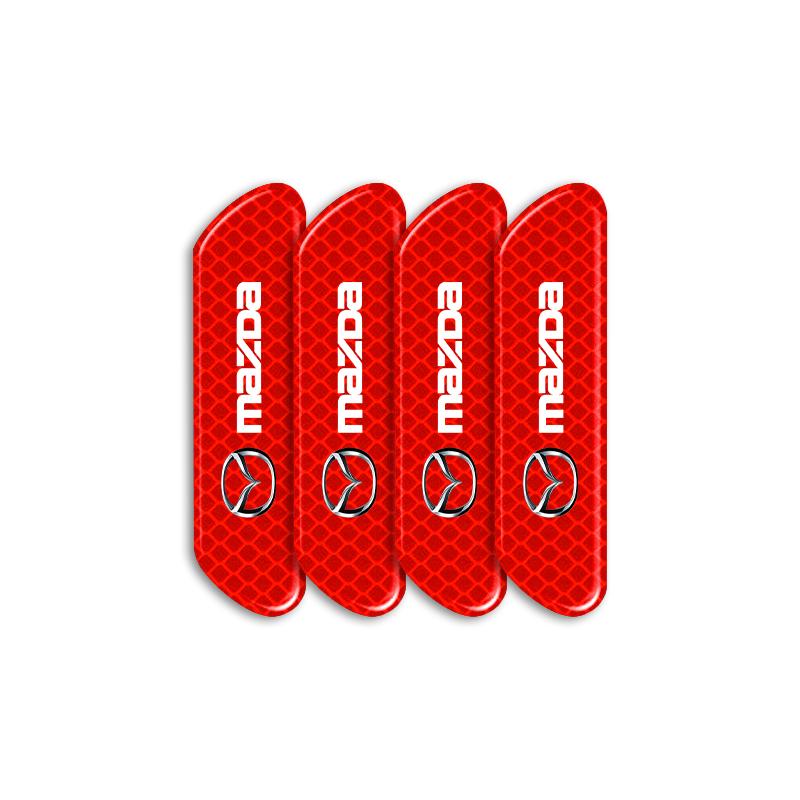 

Для Mazda 3 Alexa CX30 CX-4 CX5 CX-5 CX8 CX-8 CX-30 CX9 CX-9 Axela Demio Atenza MS GJI GH BK MP 4 шт./комплект Автомобильные светоотражающие наклейки-полосы безопасности красный