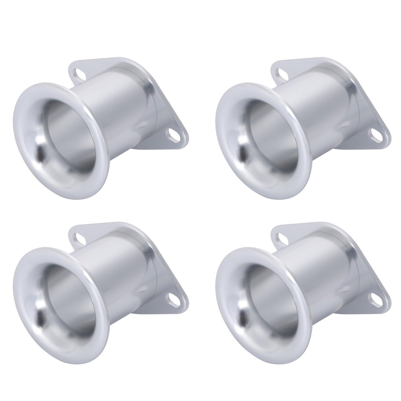 

Kanoan Aluminum Curled Air 44 x 72 Set of 2 or Universal Aftermarket Carburetor Replacement for Toyota of 4 Funnels, mm, 4, AE86, etc. (Set (Silver))