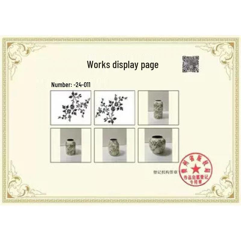 American Country Crackle Glaze Ceramic Milk Jug Vase - Pastoral Feng Shui Flower Arrangement Retro Decor