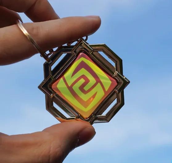 Genshin Impact Court Of Fontaine Vision Furina Weapon Chinese Game Periphery Glass Model Keychain Car Pendants Collectible Toy