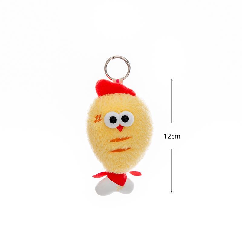 10Cm Cartoon Food Plush Pendant Toys Cute Abalone Pork Crab Shrimp Keychain Funny Hanging Decor For Bags Kids Gift