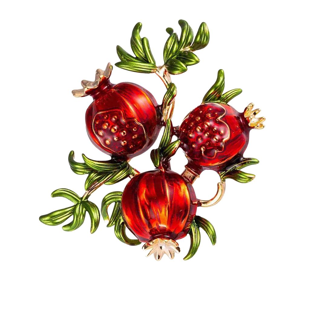 Beautiful Pomegranate Accessory Alloy Badge Fashion Brooch Clothing Jewelry Suitable for Gifting or Own Collection