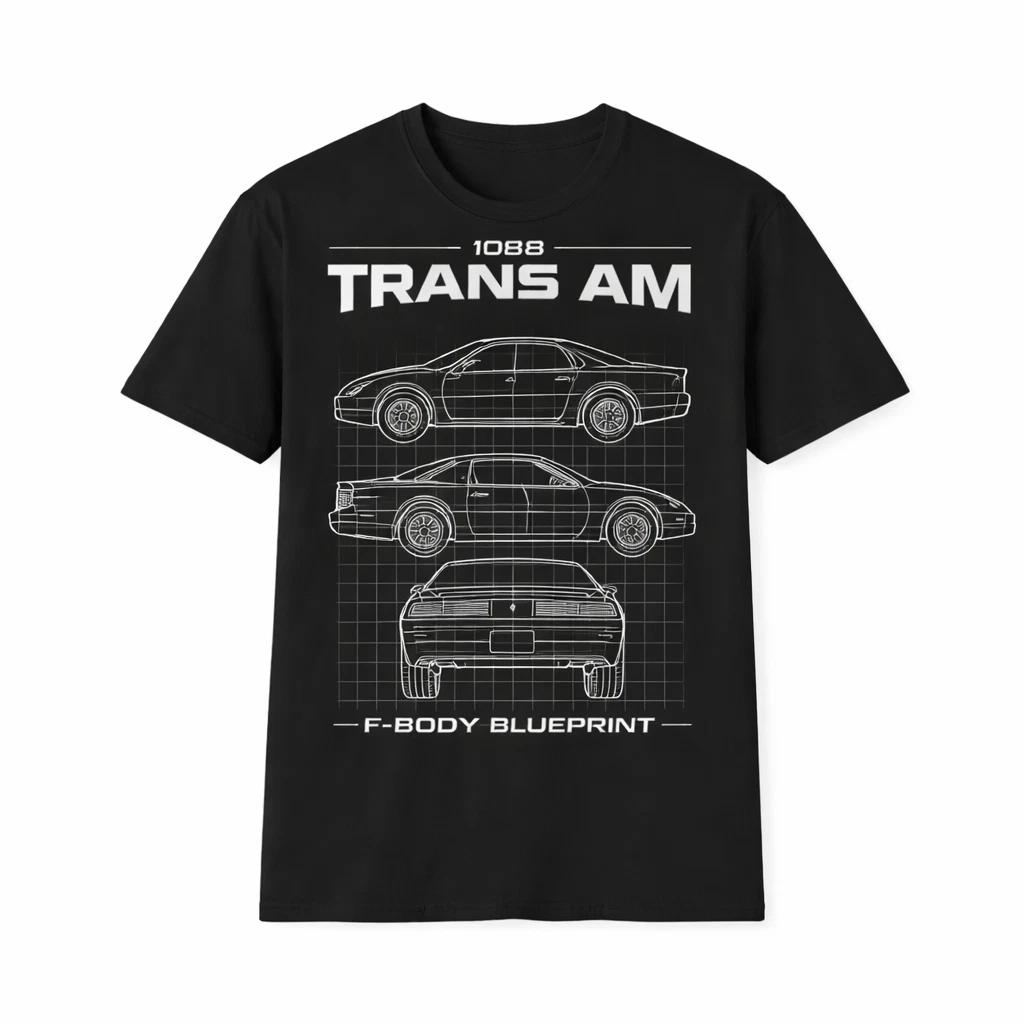 1988 Trans Am F-Body Чертеж Дизайн Унисекс Графическая Футболка XXXXL