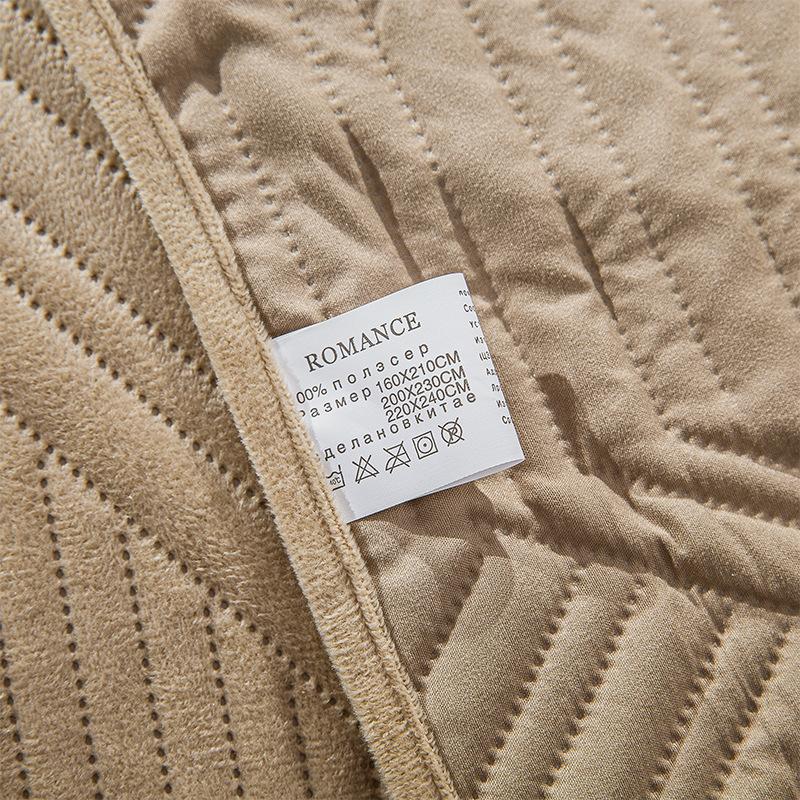 Funda de cama de algodón laminado con terciopelo de cristal, acolchada, estilo europeo, para el hogar