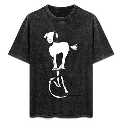 Goat T-Shirt Oversized Customs Shirts Graphic Mens Graphic T-shirts Funny