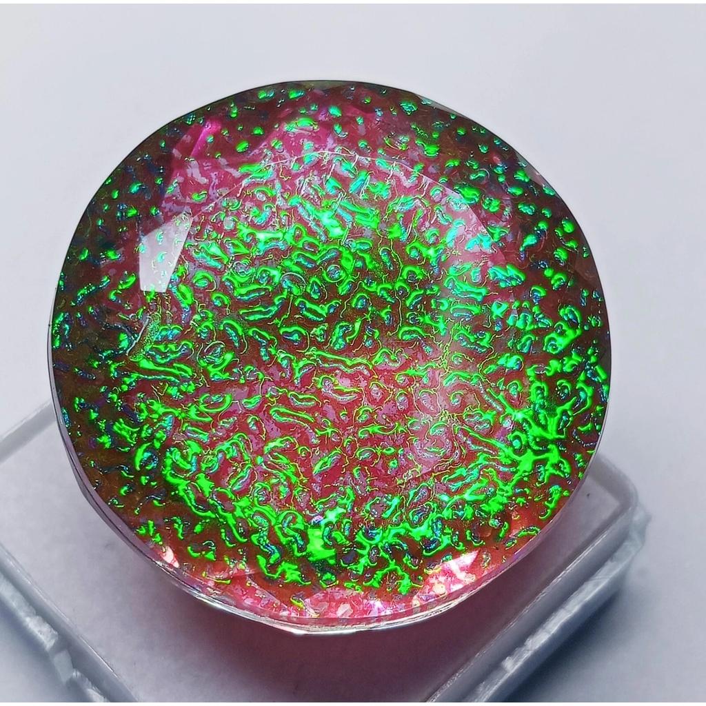 Natural Doublet Monarch Fire Opal 75+ Ct Round Cut Certified Stunning Gemstone