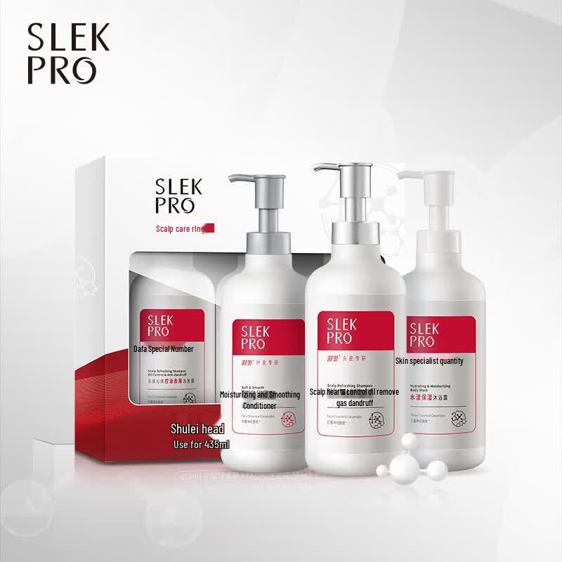 SLEK PRO Oil Control Anti-Dandruff Shampoo & Body Wash Gift Set