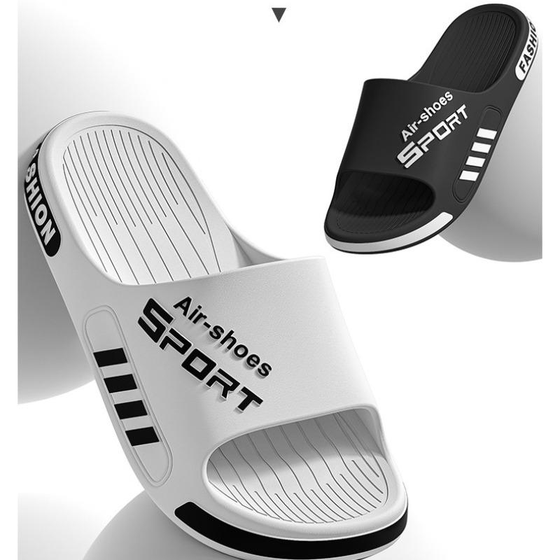 2024 Summer New Fashion Men's Slippers PVC Soft Sole Anti Slip Slippers Leisure Outdoor Beach Home Bathroom Couple Slippers