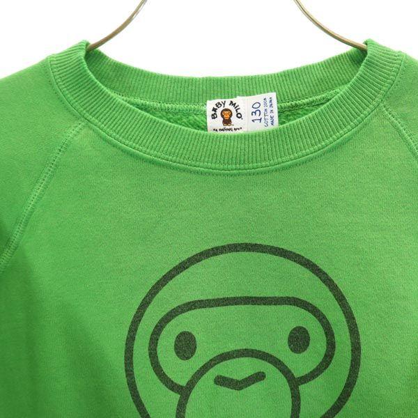 BABY MILO Made In Japan Print Long Sleeve Sweat A BATHING APE Sweatshirt Kid's Used