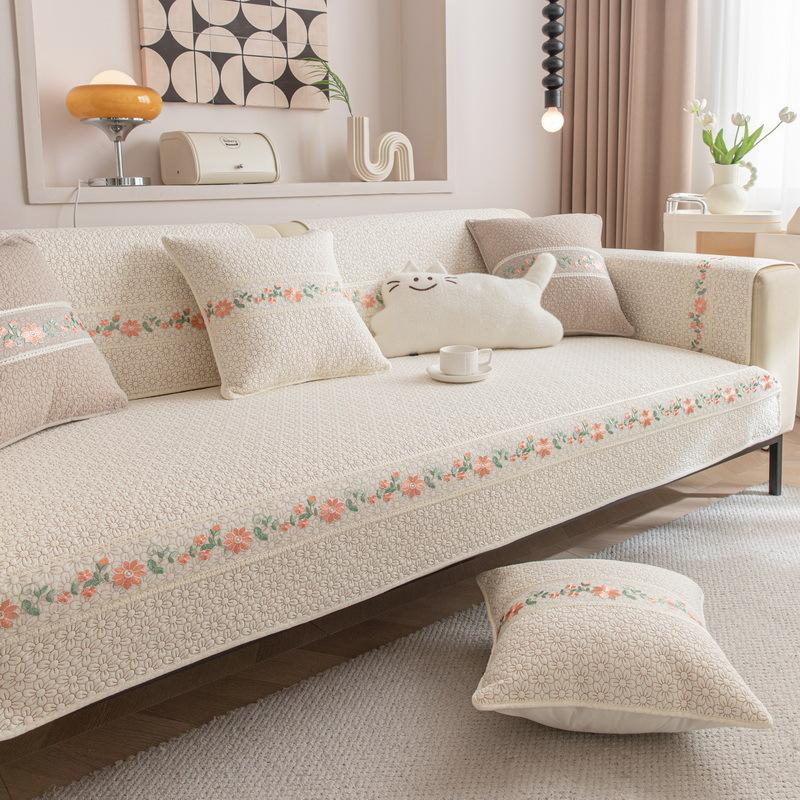 Cotton Sofa Cushion Universal Non-Slip In All Seasons  New Sofa Cover Towel Living Room Small Fresh Seat Cushion Backrest