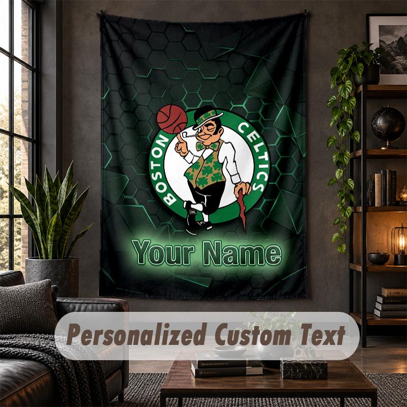 Wandbehang Celtic FC Druck Benutzerdefinierter Name Text Wandbehang Heimdekoration