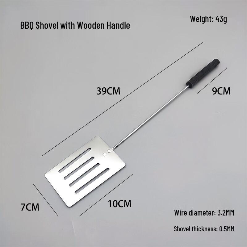 ZISIZ Zibo BBQ Stainless Steel 3-Piece Outdoor BBQ Tool Set