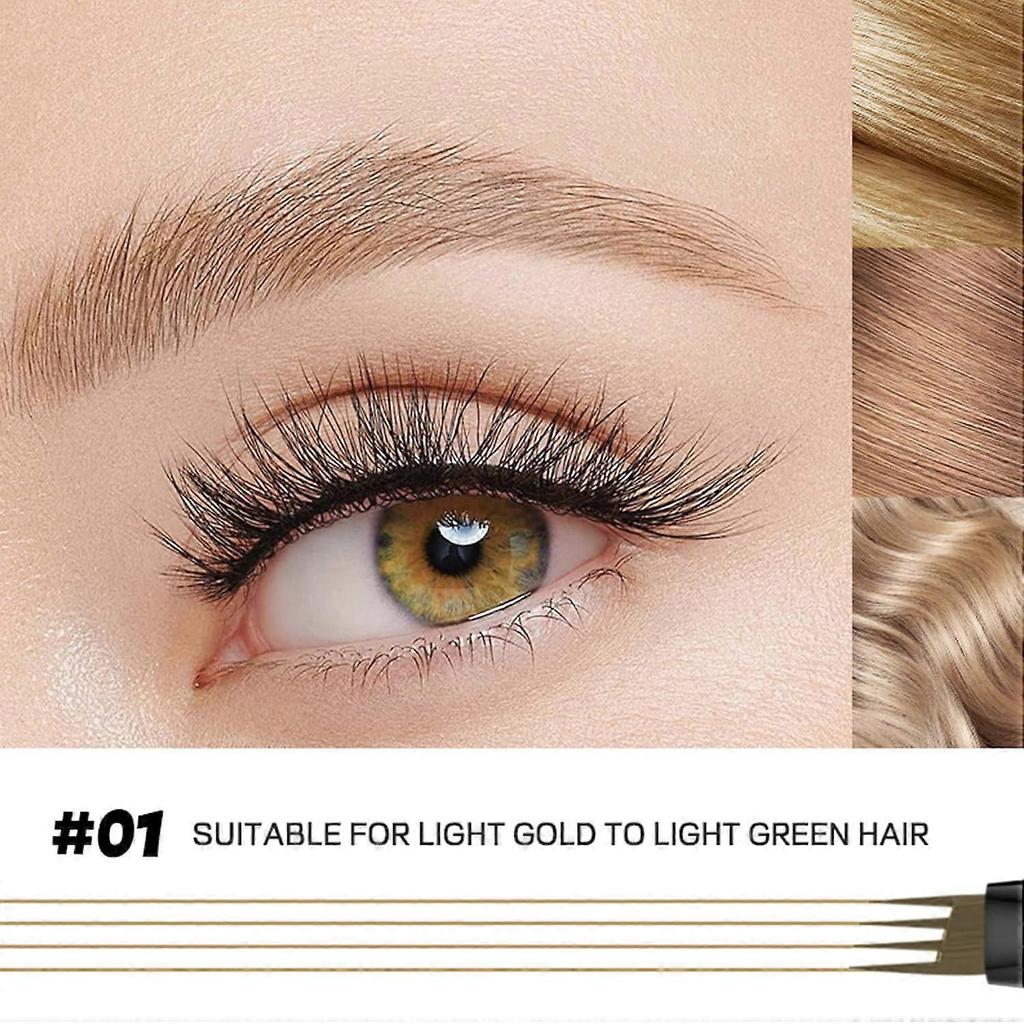 Eyebrow Pencil, 2Pcs Waterproof Microblading Eyebrow Pens, 4 Tip Precise Eye Brow Makeup Pen for Women to Effortlessly Create Natural Brows