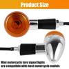 4Pcs Motorrad Blinker Licht Universal Moto Anzeige Licht Drehen Bernstein Lampe Birne Motorrad Lampen Blinker Flash Bike Lampe